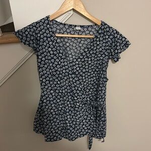 Old Navy Floral Wrap Top